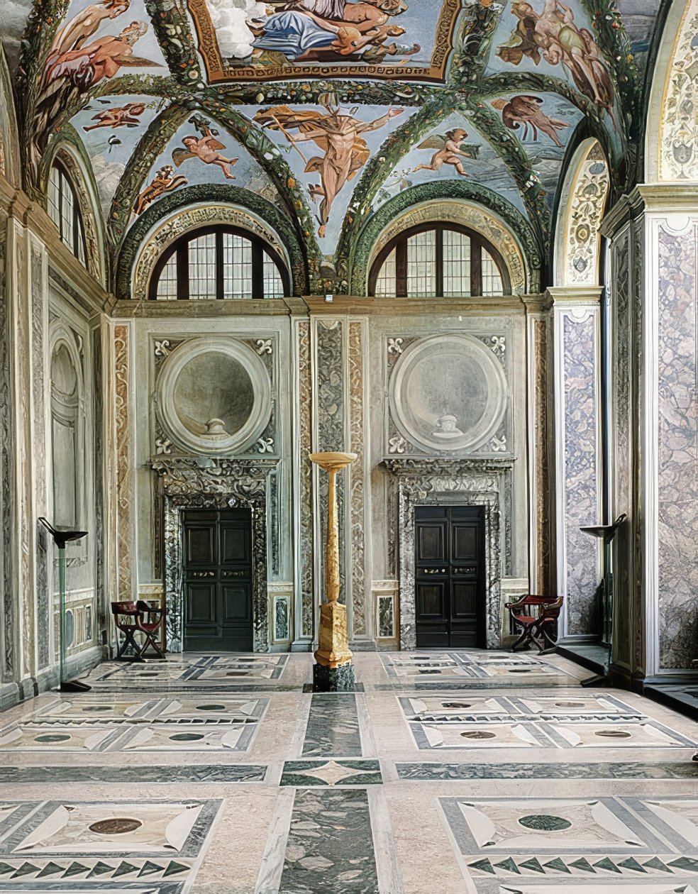 A loggia de Amor e Psyche, no lado oeste de Villa la Farnesina, no térreo. por volta de 1517 de Giovanni Francesco Penni