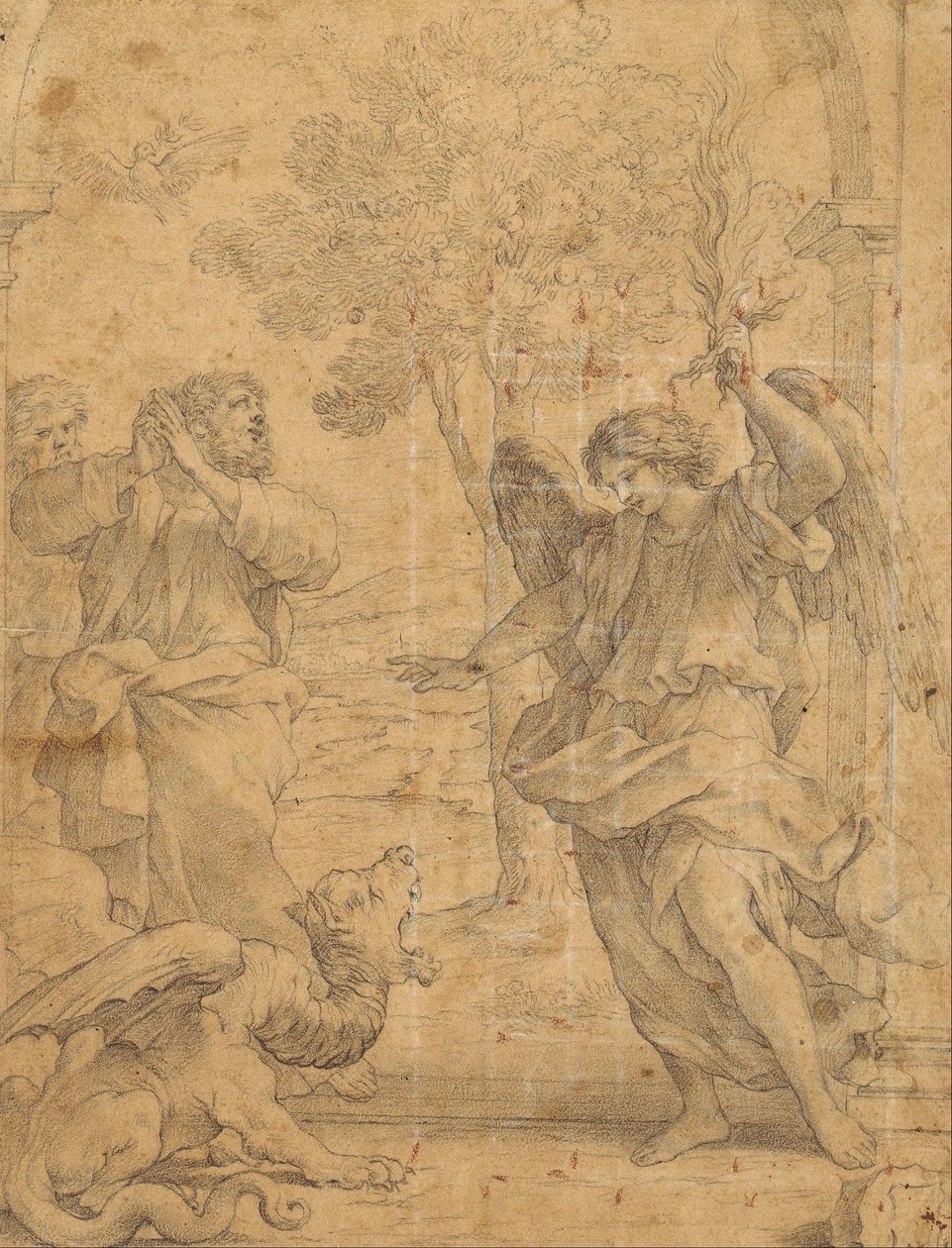 O Arcanjo Uriel e o Dragão de Giovanni Francesco Romanelli