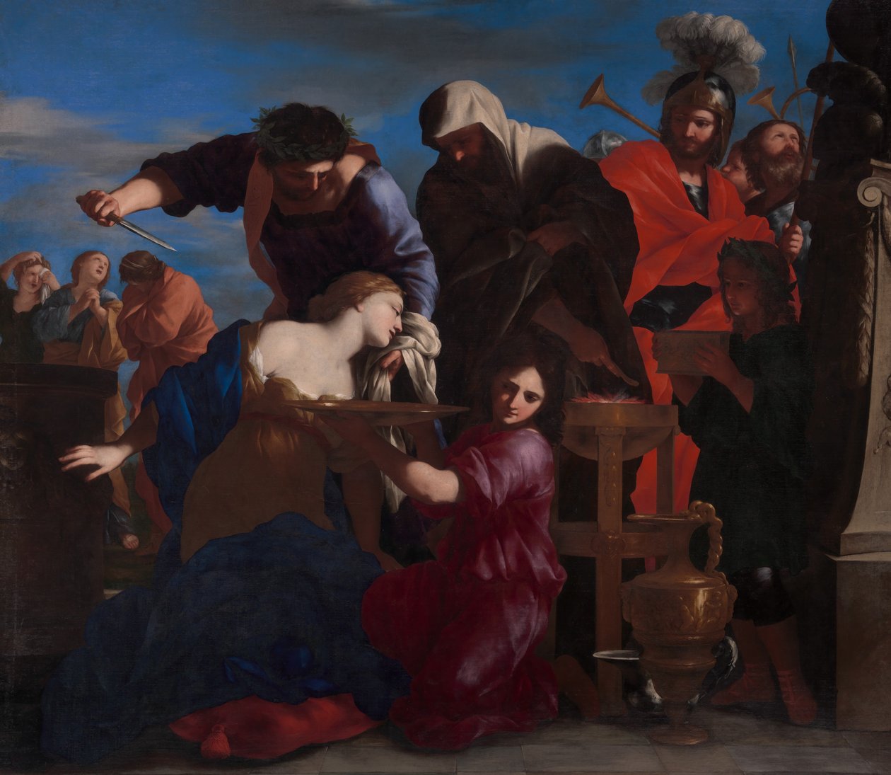 O sacrifício de Polyxena. de Giovanni Francesco Romanelli