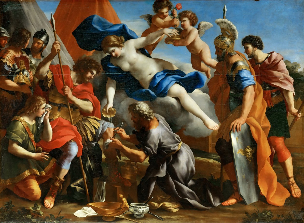 Vênus derramando um bálsamo sobre a ferida de Enéias de Giovanni Francesco Romanelli