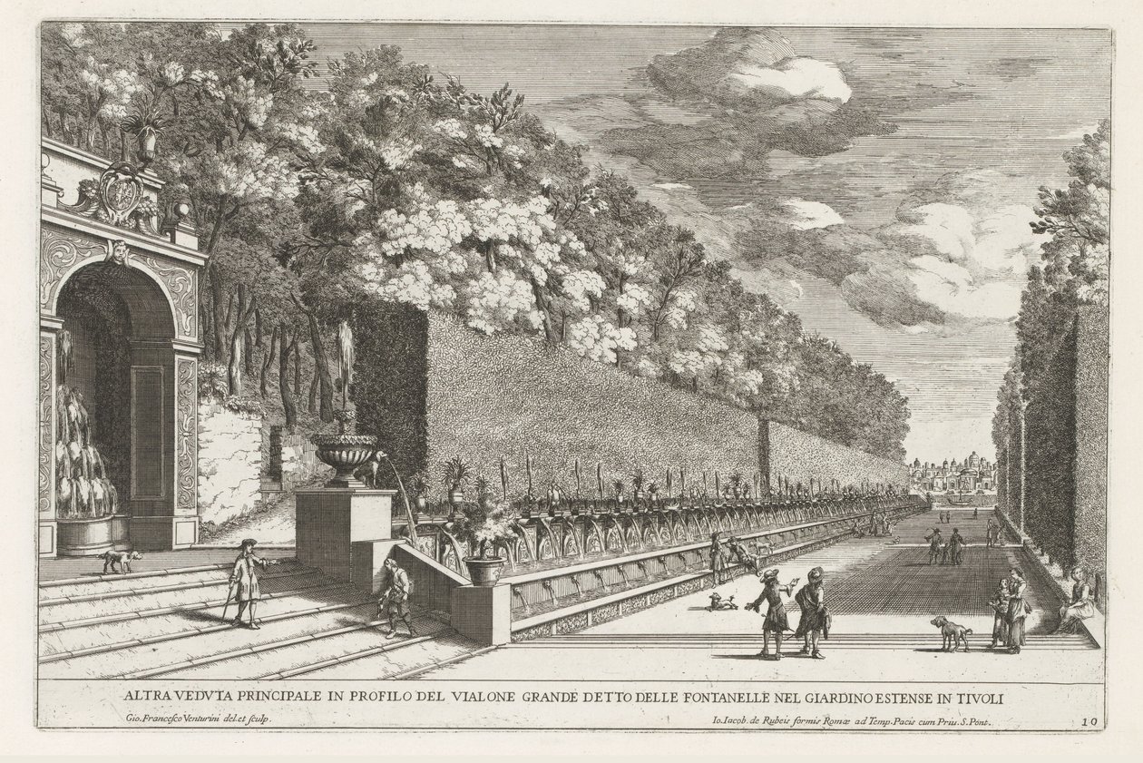 Fontein em de tuinen van de Villa d