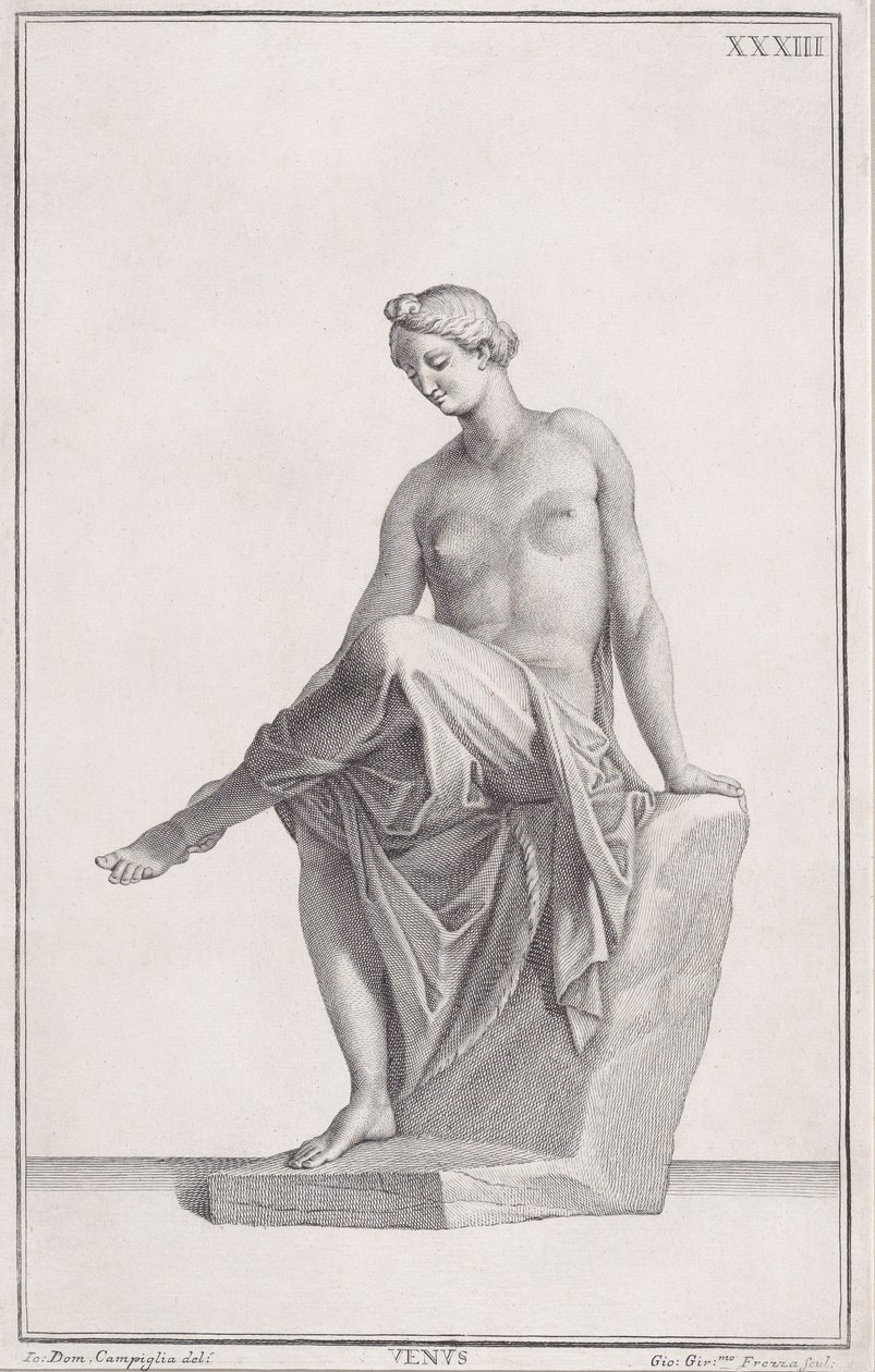 Estátua de Vênus, 1734. de Giovanni Girolamo Frezza