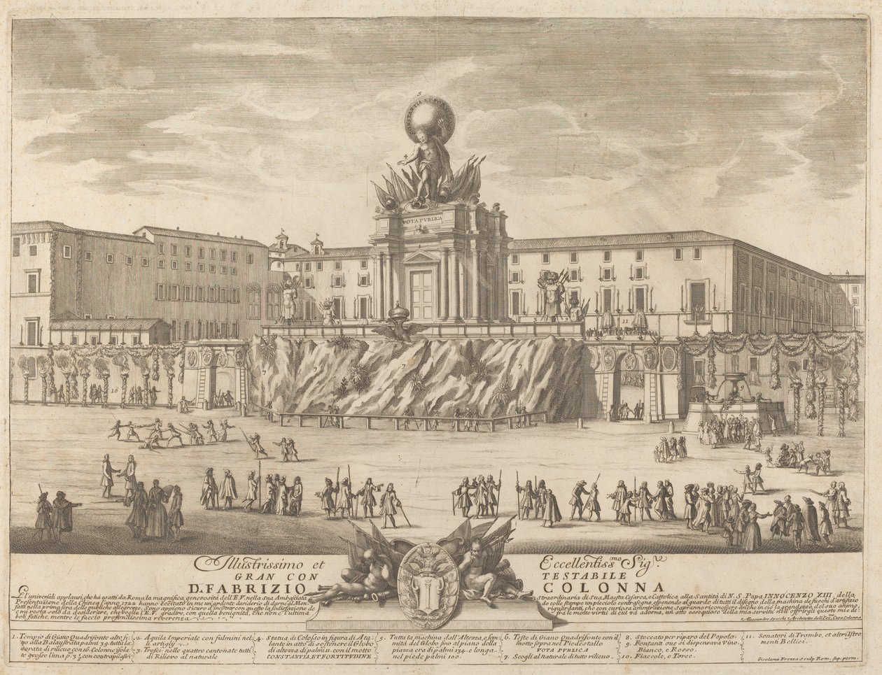 O Templo de Janus, para o Festival "Chinea" de Giovanni Girolamo Frezza after Alessandro Specchi