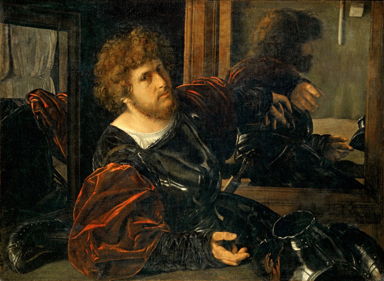 Autorretrato, anteriormente conhecido como Retrato de Gaston de Foix - Autorretrato, anteriormente conhecido como Retrato de Gaston de Foix ... de Giovanni Girolamo Savoldo