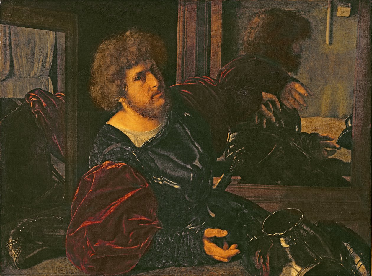 Retrato de Bernardo di Salla (óleo sobre painel) de Giovanni Girolamo Savoldo