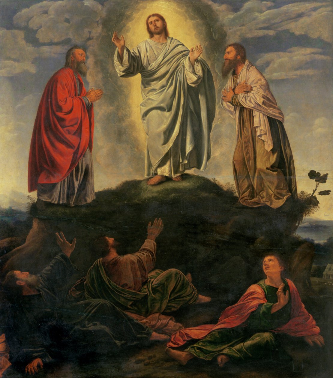 A Transfiguração, c.1527-33 (óleo no painel) de Giovanni Girolamo Savoldo