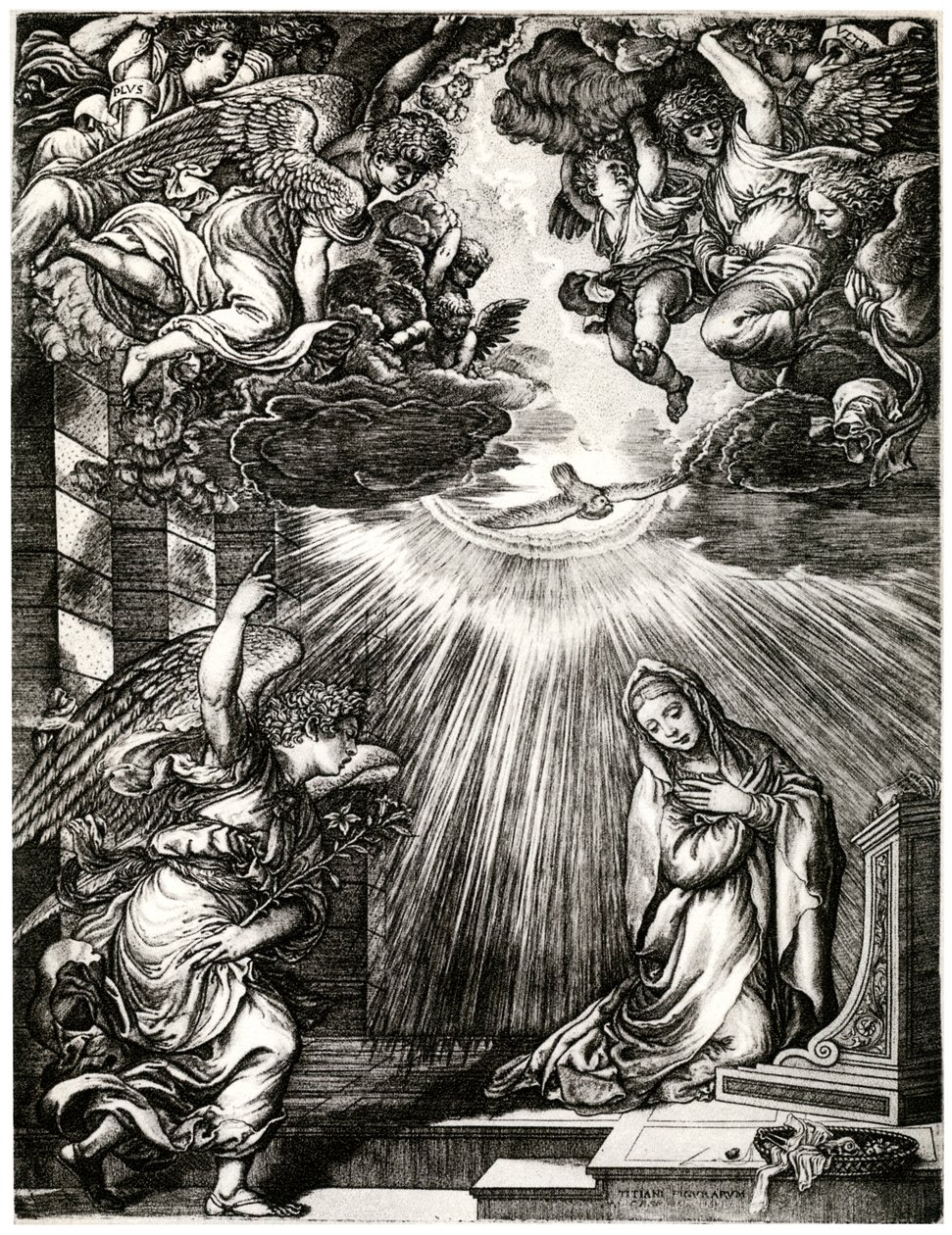 Anunciação, século XVI, 1937 de Giovanni Jacopo Caraglio