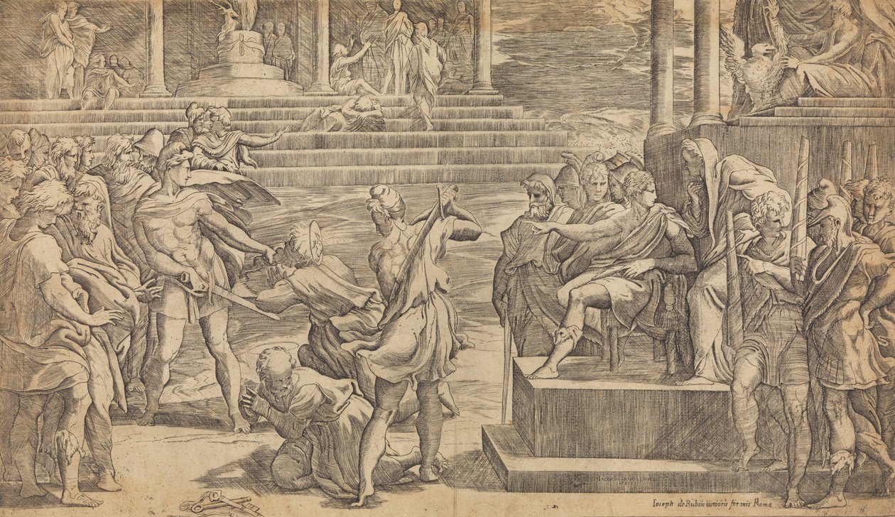 O Martírio de São Pedro e São Paulo, ca. 1527. de Giovanni Jacopo Caraglio