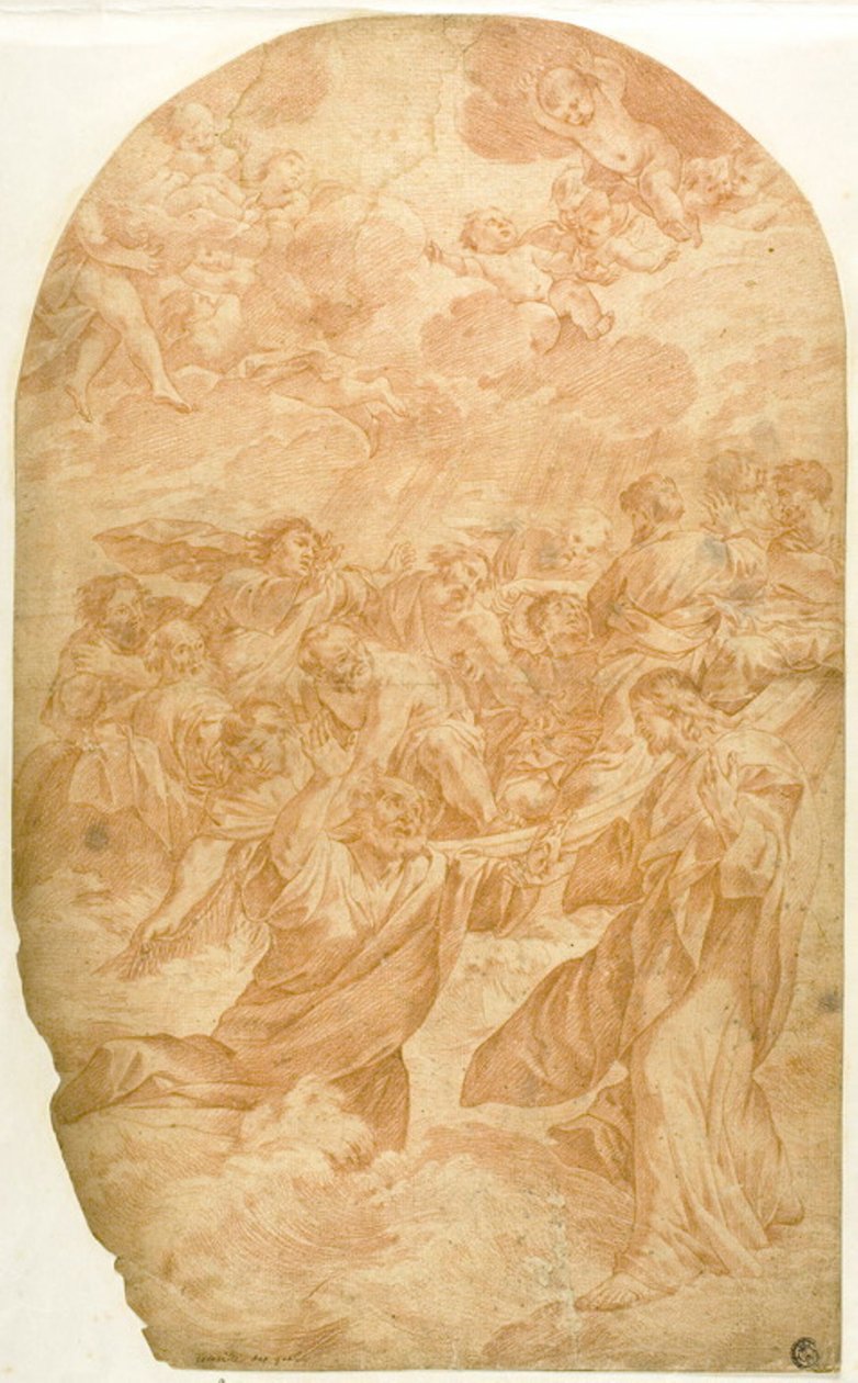 Cristo convocando São Pedro para andar sobre as águas de Giovanni Lanfranco