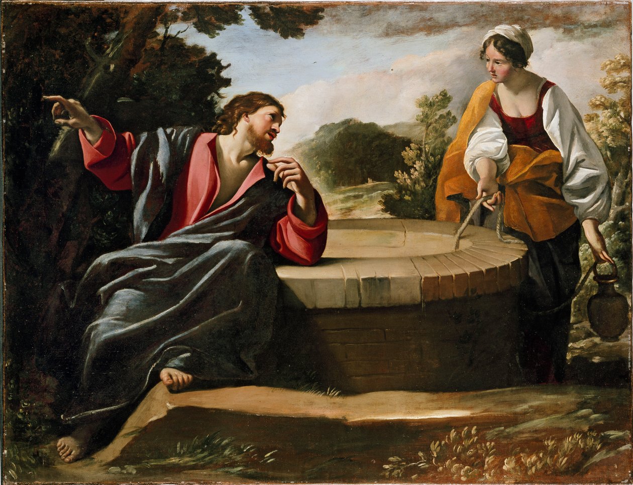 Cristo e a Mulher de Samaria, final da década de 1620 de Giovanni Lanfranco