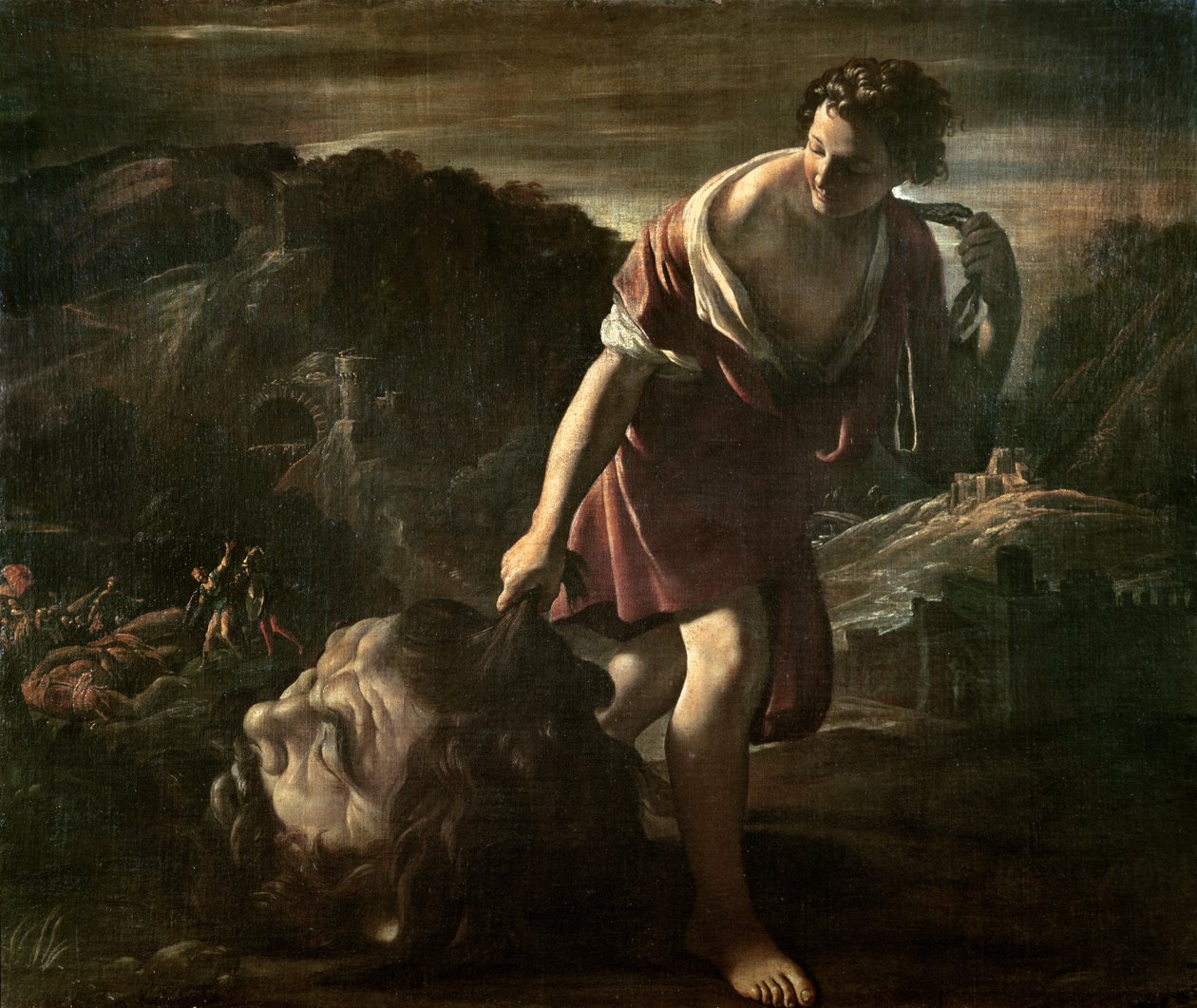 David Arrastando a Cabeça de Golias de Giovanni Lanfranco