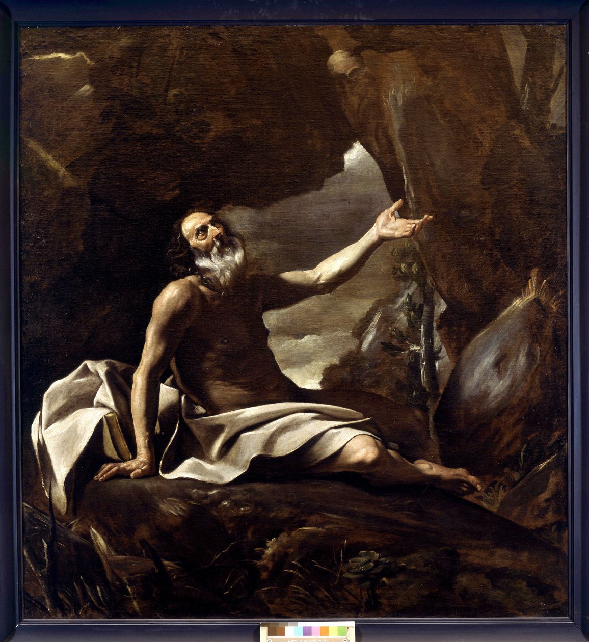 Elias alimentado pelo corvo (óleo sobre tela) de Giovanni Lanfranco
