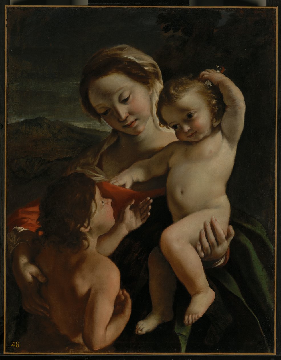 Nossa Senhora e o Menino com o Menino São João Batista de Giovanni Lanfranco