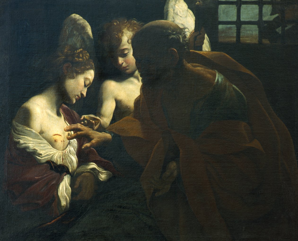São Pedro curando Santa Agatha de Giovanni Lanfranco