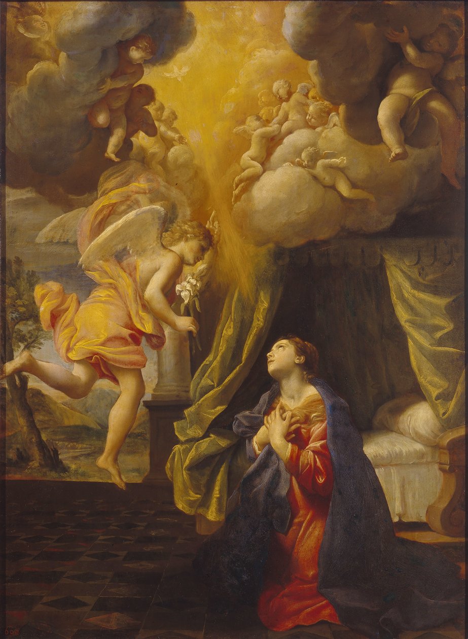 A Anunciação, c. 1615. de Giovanni Lanfranco