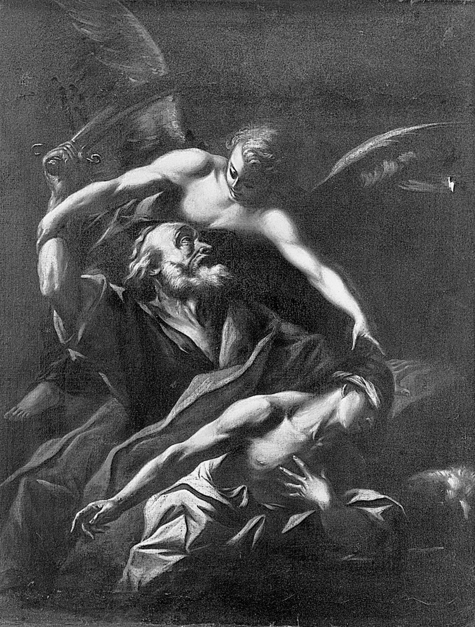 O sacrifício de Isaac de Giovanni Lanfranco