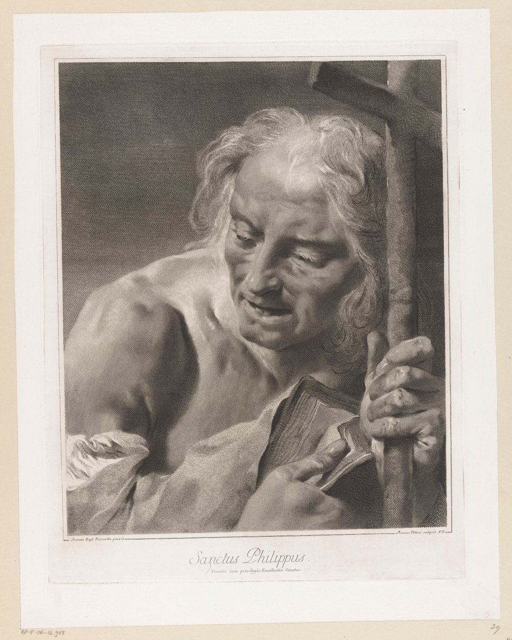 Apóstel Filippus
Sanctus Philippus (título sobre o objecto)
Apostelen (título da série) de Giovanni Marco Pitteri
