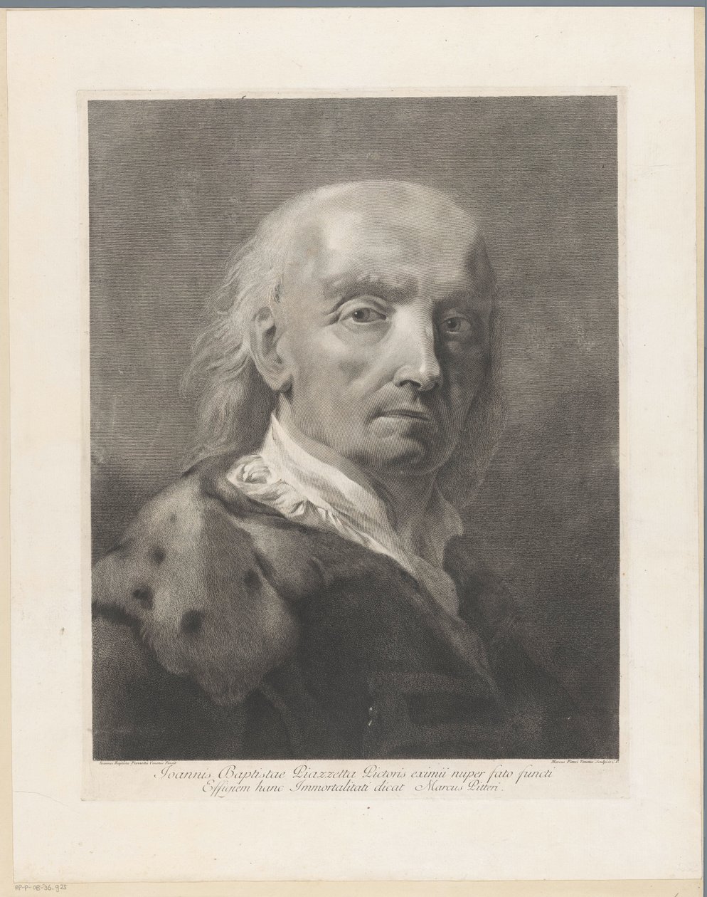 Retrato do artista Giovanni Battista Piazzetta de Giovanni Marco Pitteri