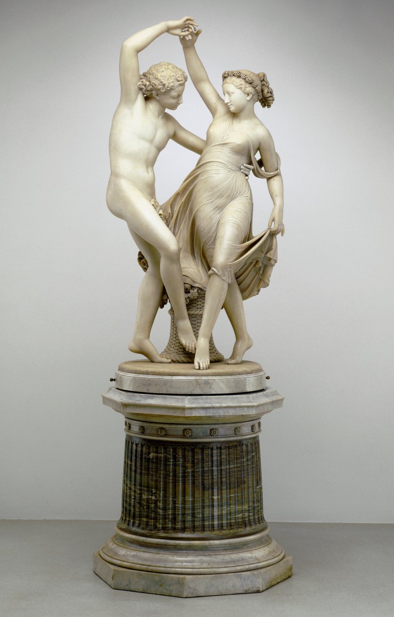 Zephyr Dancing with Flora, 1870 (mármore) de Giovanni Maria Benzoni