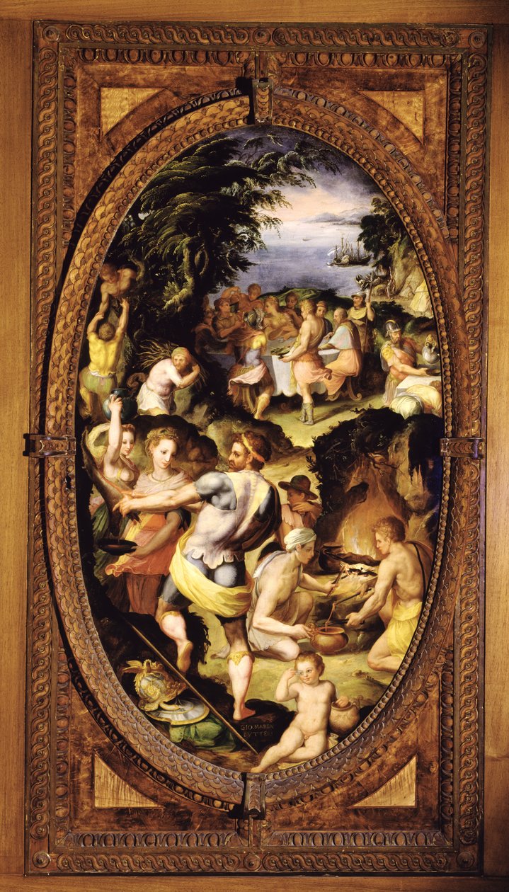 A descoberta do vidro, 1572 ardósia de Giovanni Maria Butteri