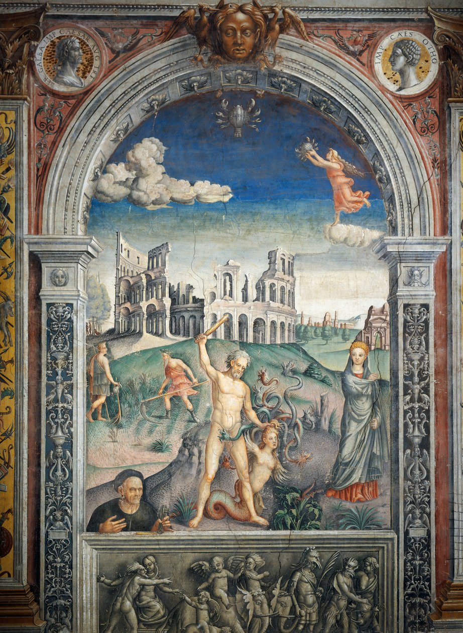 Fresco por Giovanni Maria Falconetto (1468-1535), Salão do Zodíaco, Palazzo D