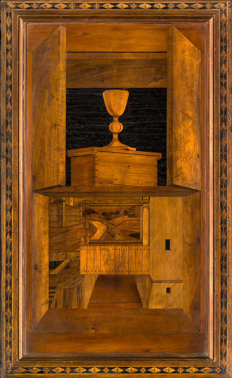 Coro Canônico Ligeano, Inlaid de Giovanni Maria Platina 1484, Superior Stall de Giovanni Maria Platina