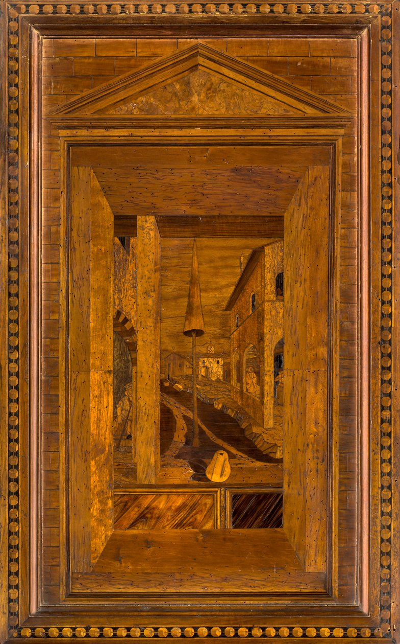 Coro Canônico Ligeano, Inlaid de Giovanni Maria Platina 1484, Superior Stall de Giovanni Maria Platina
