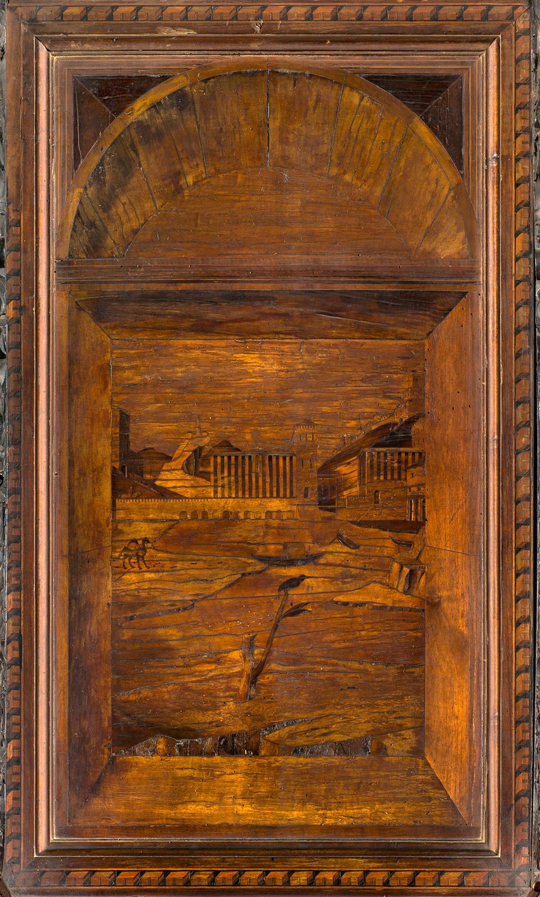 Coro Canônico Ligeano, Inlaid de Giovanni Maria Platina 1484, Superior Stall de Giovanni Maria Platina