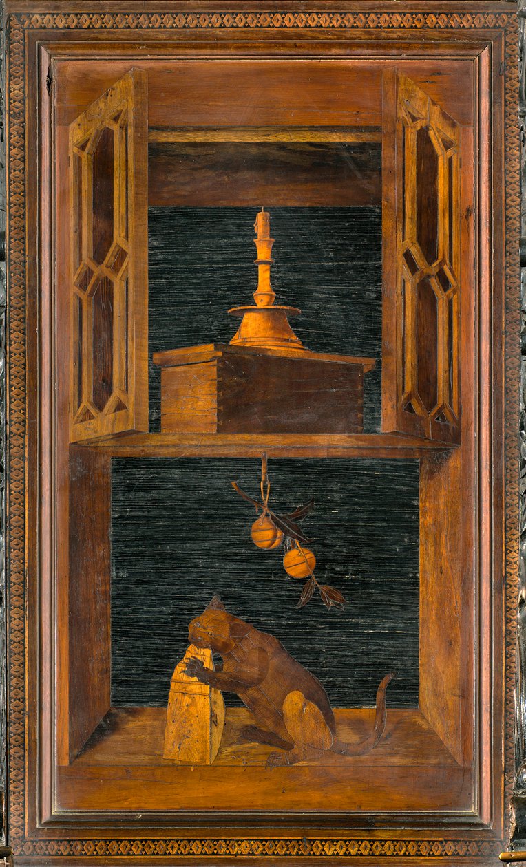 Coro Canônico Ligeano, Inlaid de Giovanni Maria Platina 1484, Superior Stall de Giovanni Maria Platina