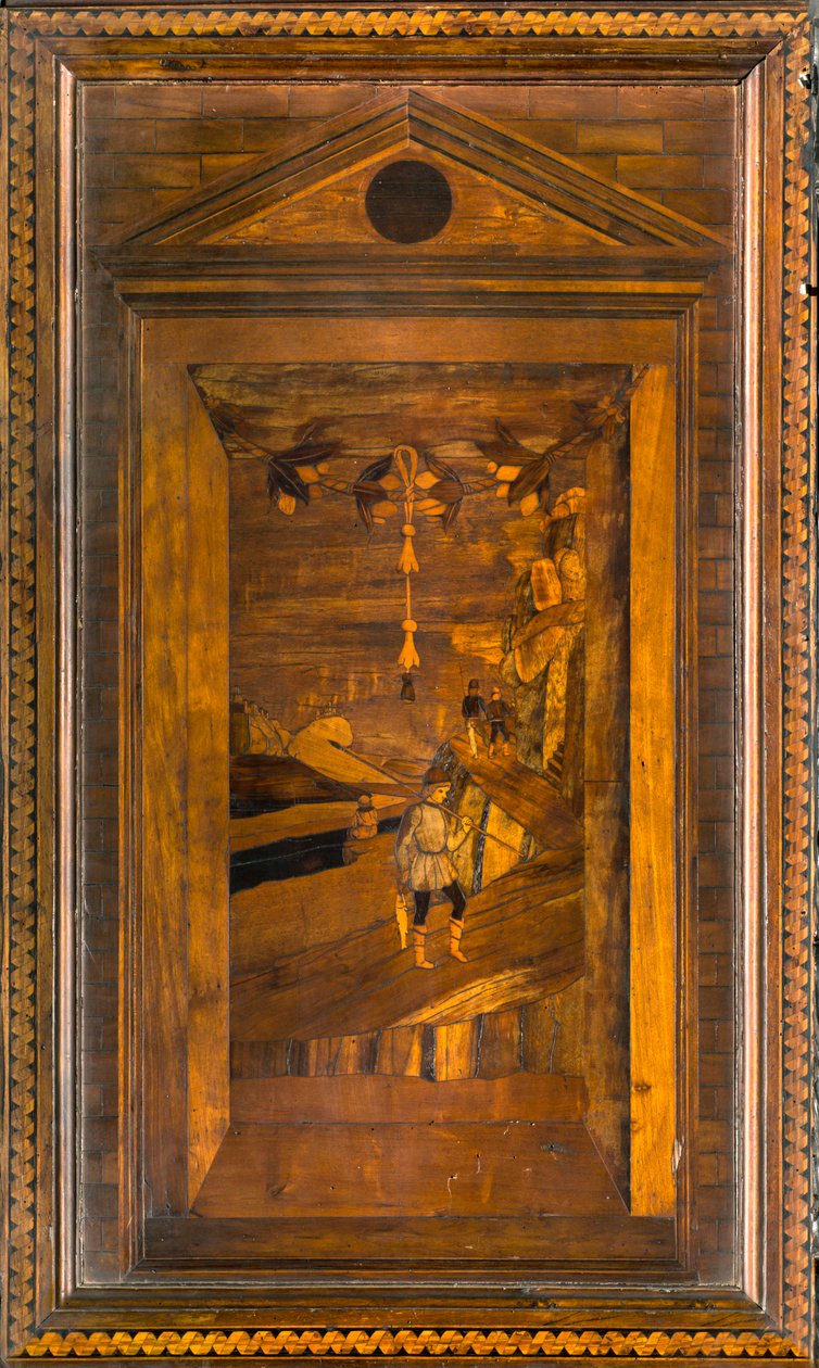 Coro Canônico Ligeano, Inlaid de Giovanni Maria Platina 1484, Superior Stall de Giovanni Maria Platina