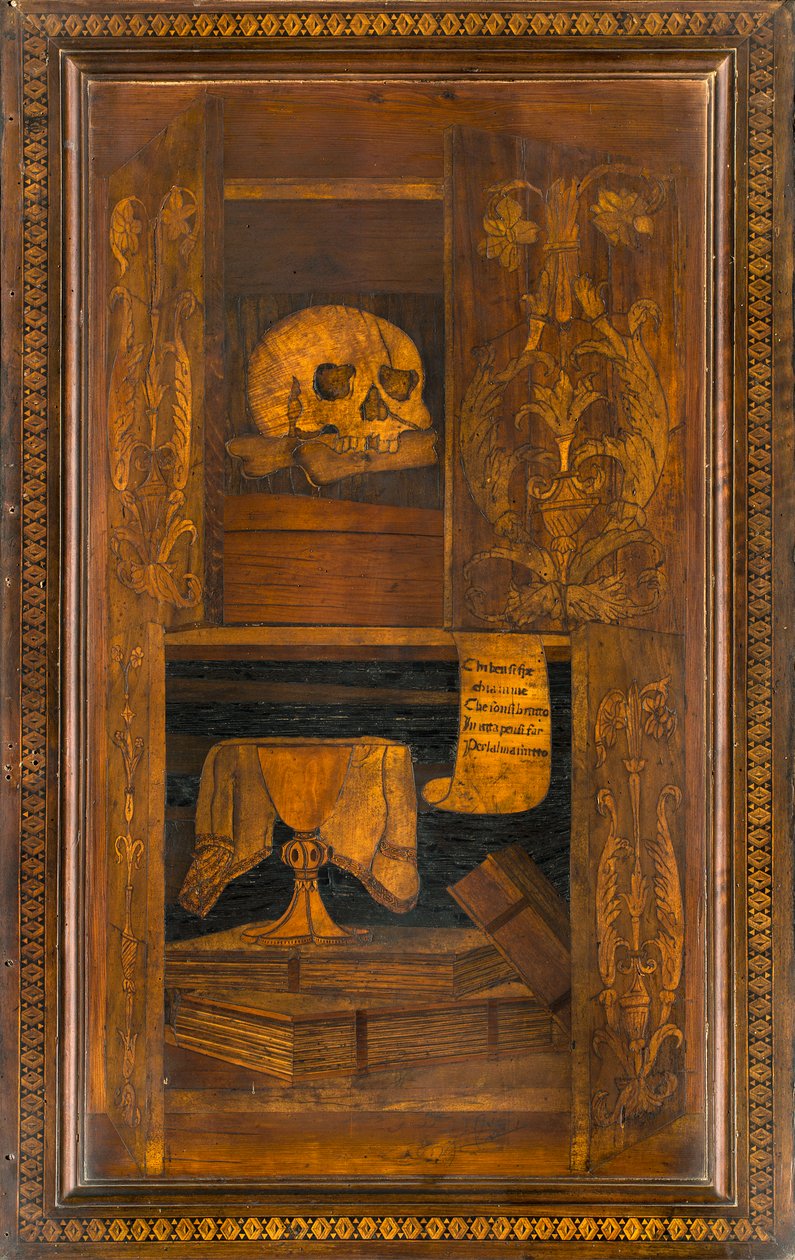 Coro Canônico Ligeano, Inlaid de Giovanni Maria Platina 1484, Superior Stall de Giovanni Maria Platina