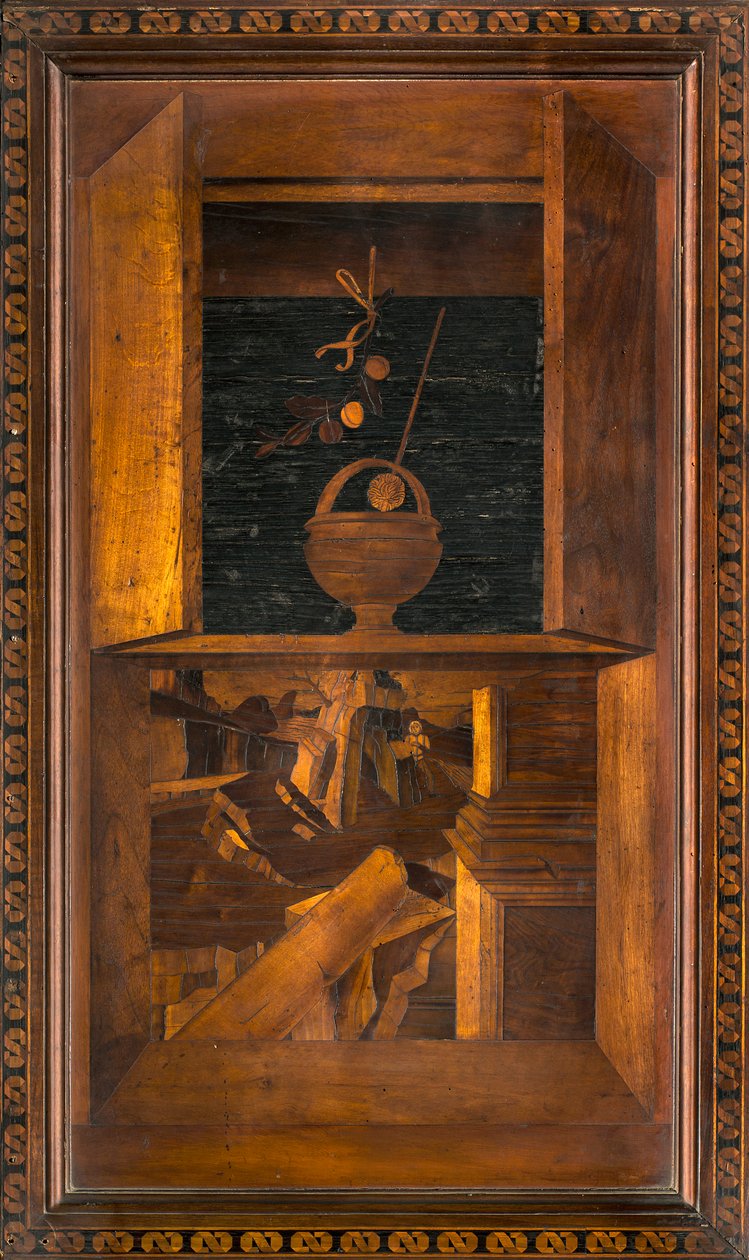 Coro Canônico Ligeano, Inlaid de Giovanni Maria Platina 1484, Superior Stall de Giovanni Maria Platina