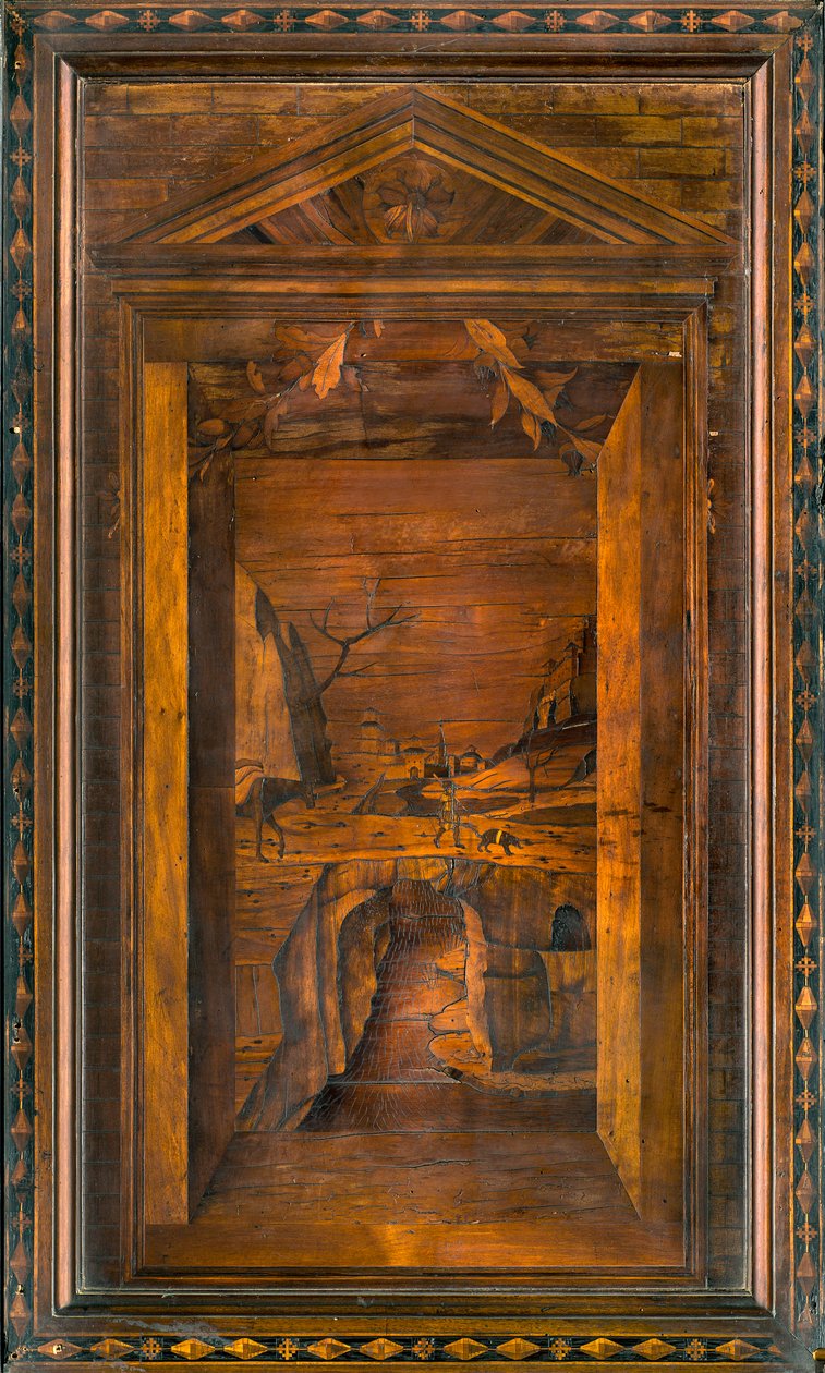 Coro Canônico Ligeano, Inlaid de Giovanni Maria Platina 1484, Superior Stall de Giovanni Maria Platina