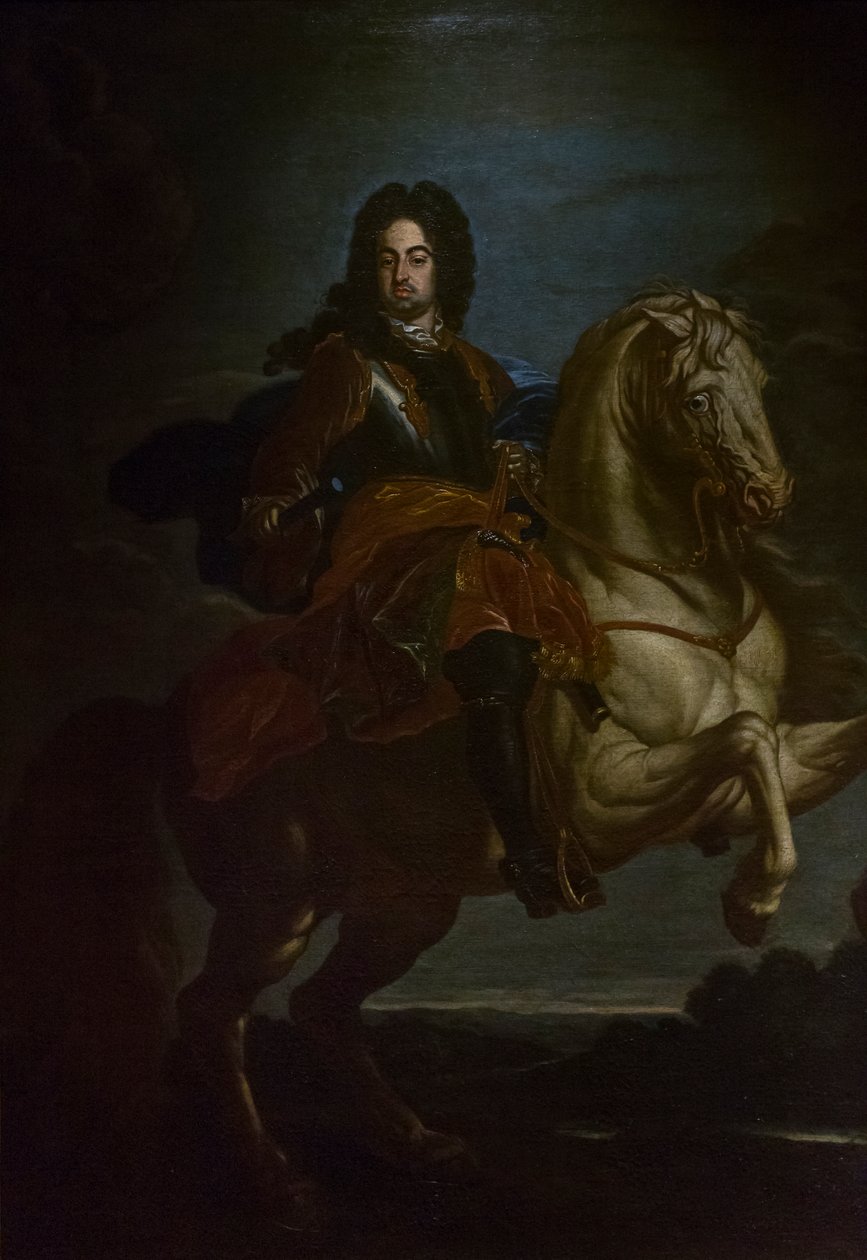 Retrato de Francesco Farnese a cavalo, c.1705 (óleo sobre tela) de Giovanni Maria delle called Mulinaretto Piane