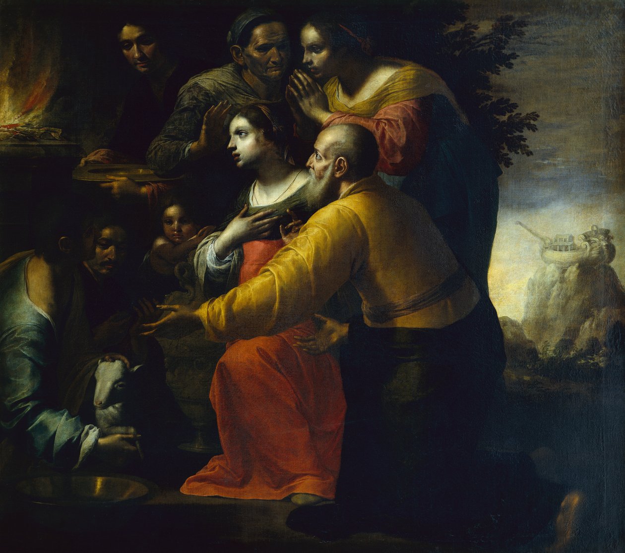 O Sacrifício de Noé após o Dilúvio (óleo sobre tela) de Giovanni Martinelli