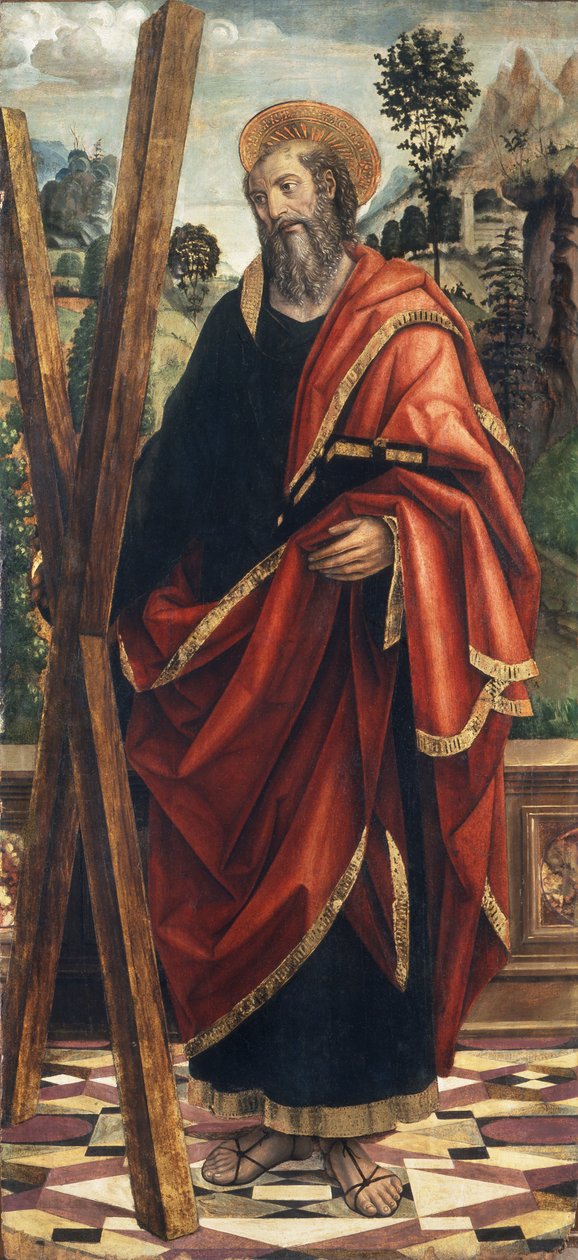 St. Andrew, c.1496 (óleo sobre painel) de Giovanni Martino Spanzotti