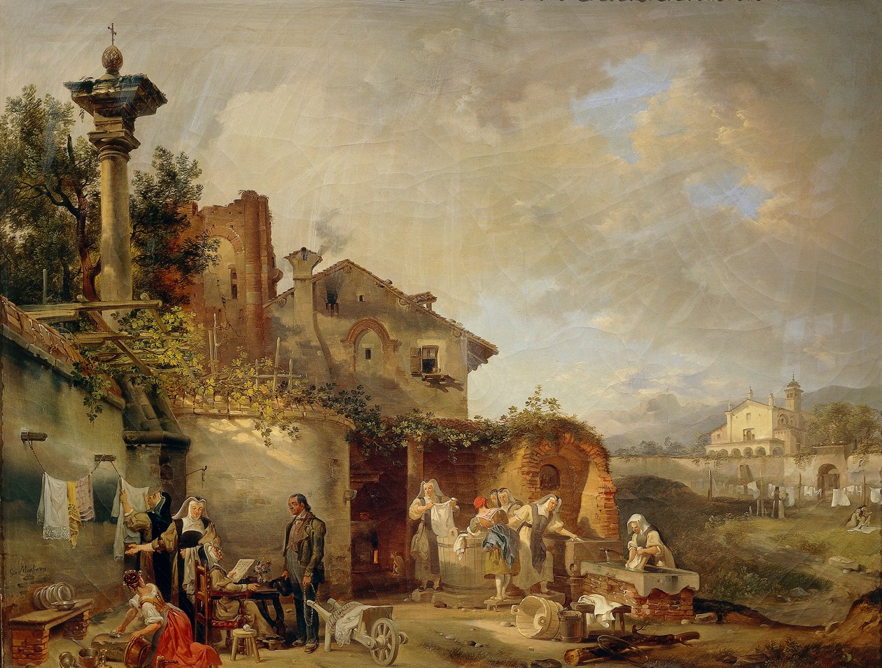 Lavandaria do convento de Giovanni Migliara