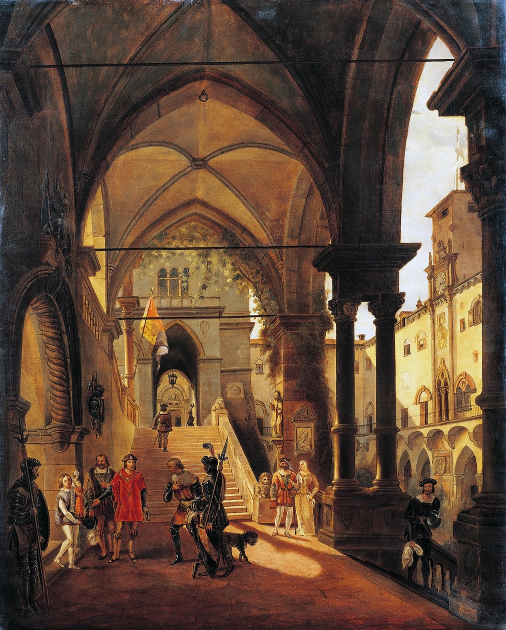 Luís XI no castelo de Barolo, de Giovanni Migliara (1785-1837), óleo sobre tela, 80x65 cm de Giovanni Migliara