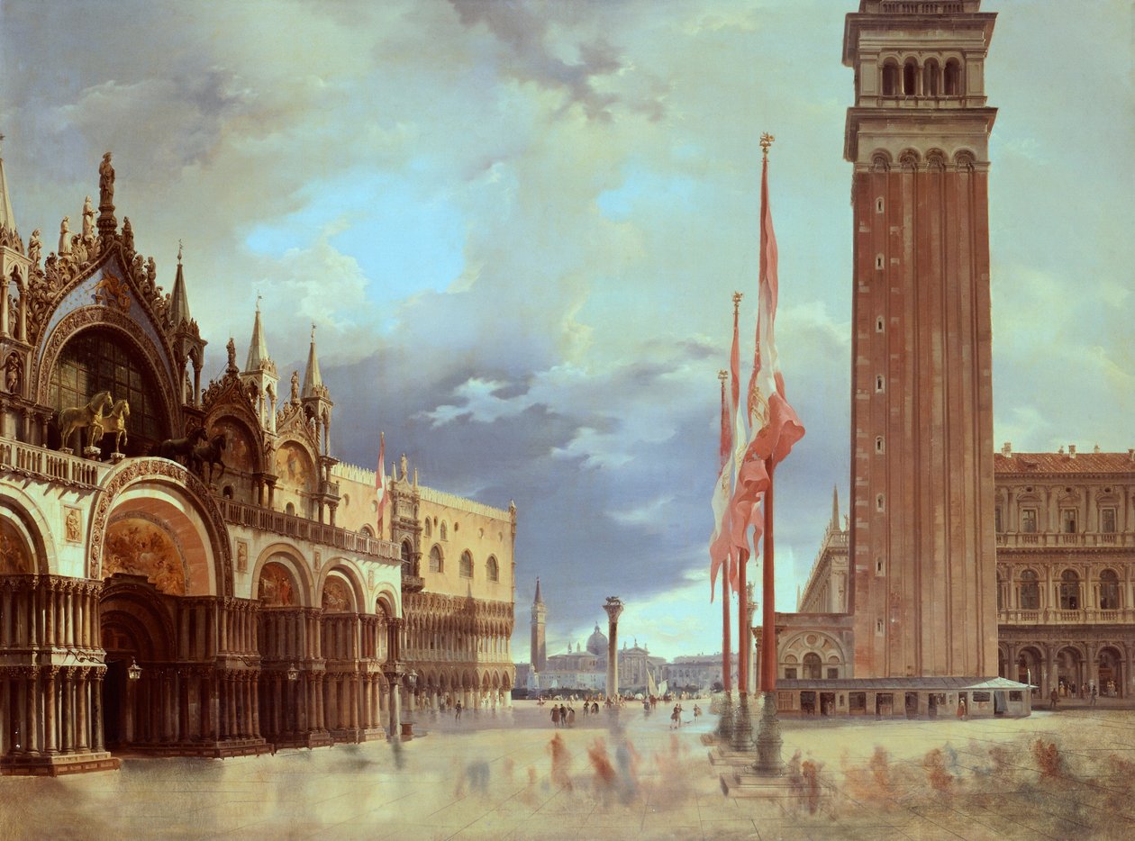 Praça de São Marcos, de Giovanni Migliara (1785-1837) de Giovanni Migliara