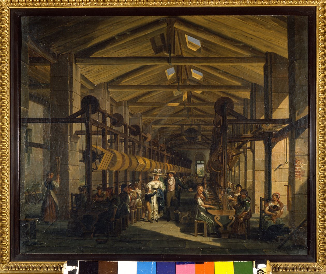 A seda a girar. Pintura de Giovanni Migliara de Giovanni Migliara