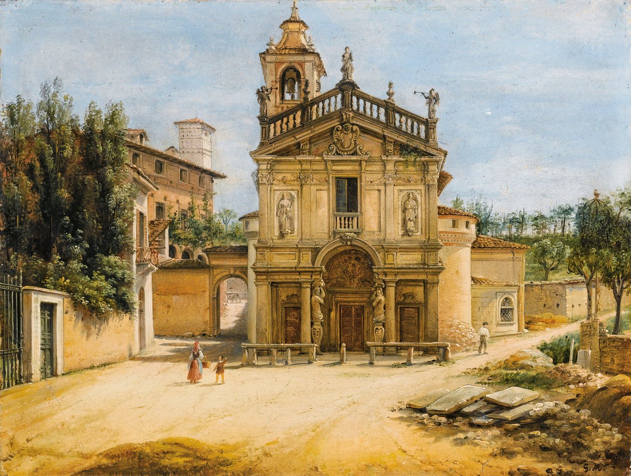 A Igreja da Madonnina em Prato, Varese de Giovanni Migliara