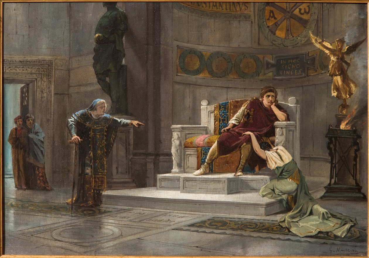 Costantine and the Slave (óleo sobre tela) de Giovanni Muzzioli