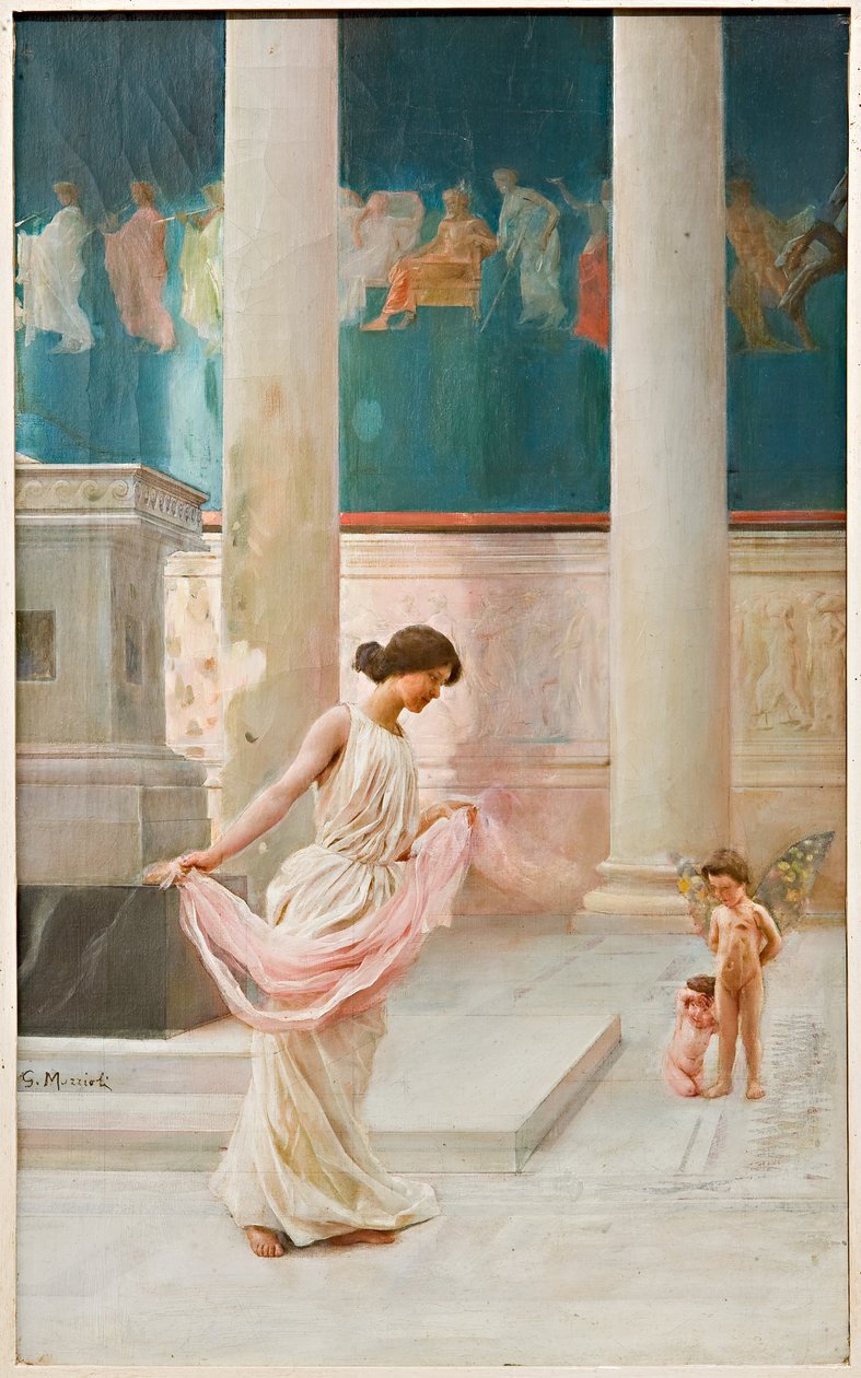 Dançando com véus (óleo sobre tela) de Giovanni Muzzioli