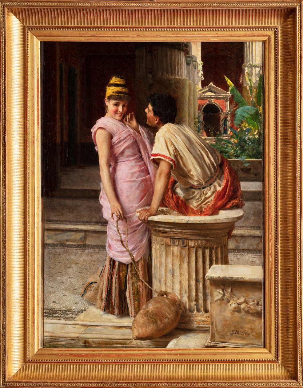 Cena de Pompeia (óleo sobre tela) de Giovanni Muzzioli