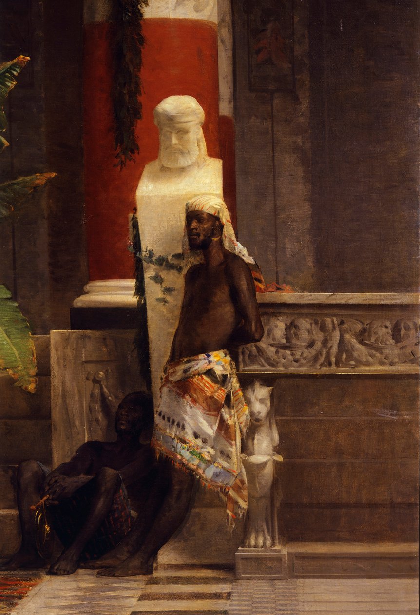A Vingança de Poppea, detalhe, de Giovanni Muzzioli (1854-1894), óleo sobre tela de Giovanni Muzzioli