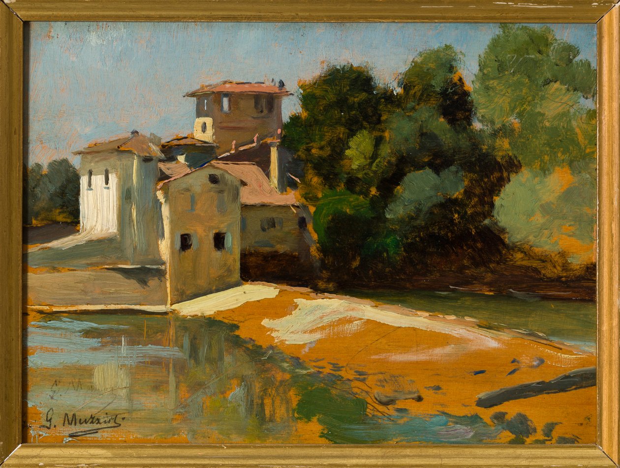 Santo André de Rovezzano, Florença (pintura a óleo a bordo) de Giovanni Muzzioli