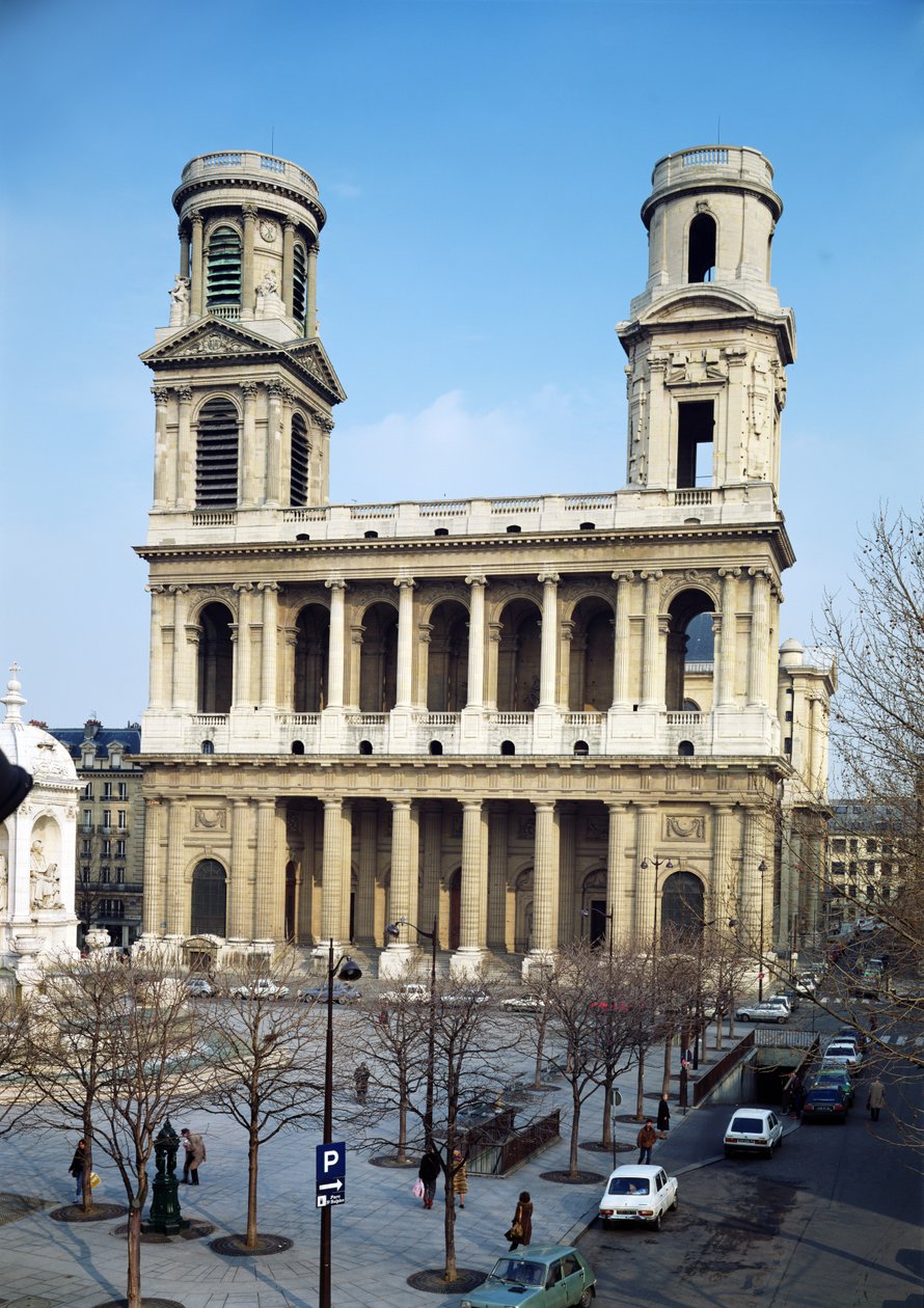 Fachada da Igreja de Saint-Sulpice, Paris (foto) de Giovanni Niccolo Servandoni