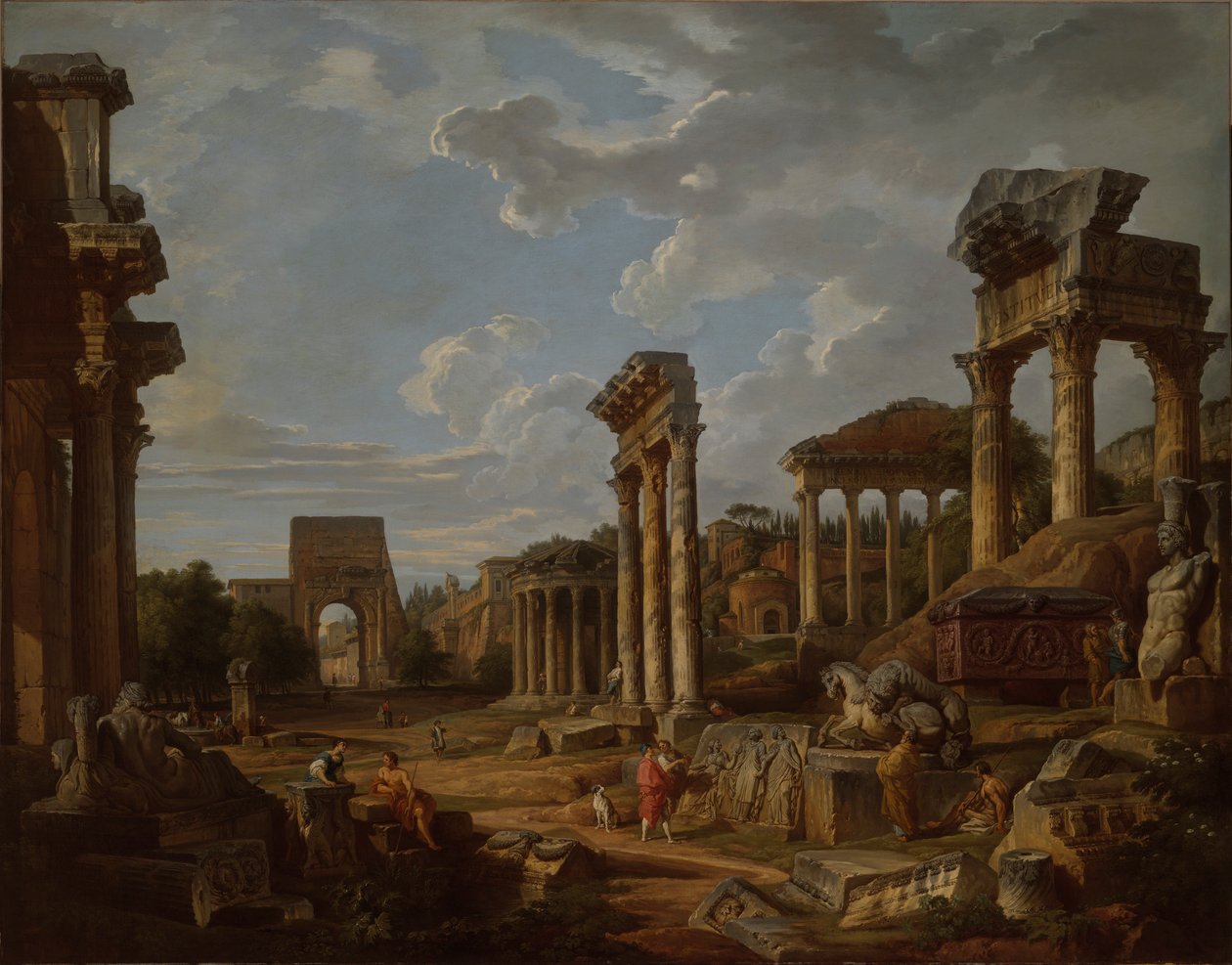 Um Capriccio do Fórum Romano de Giovanni Paolo Panini