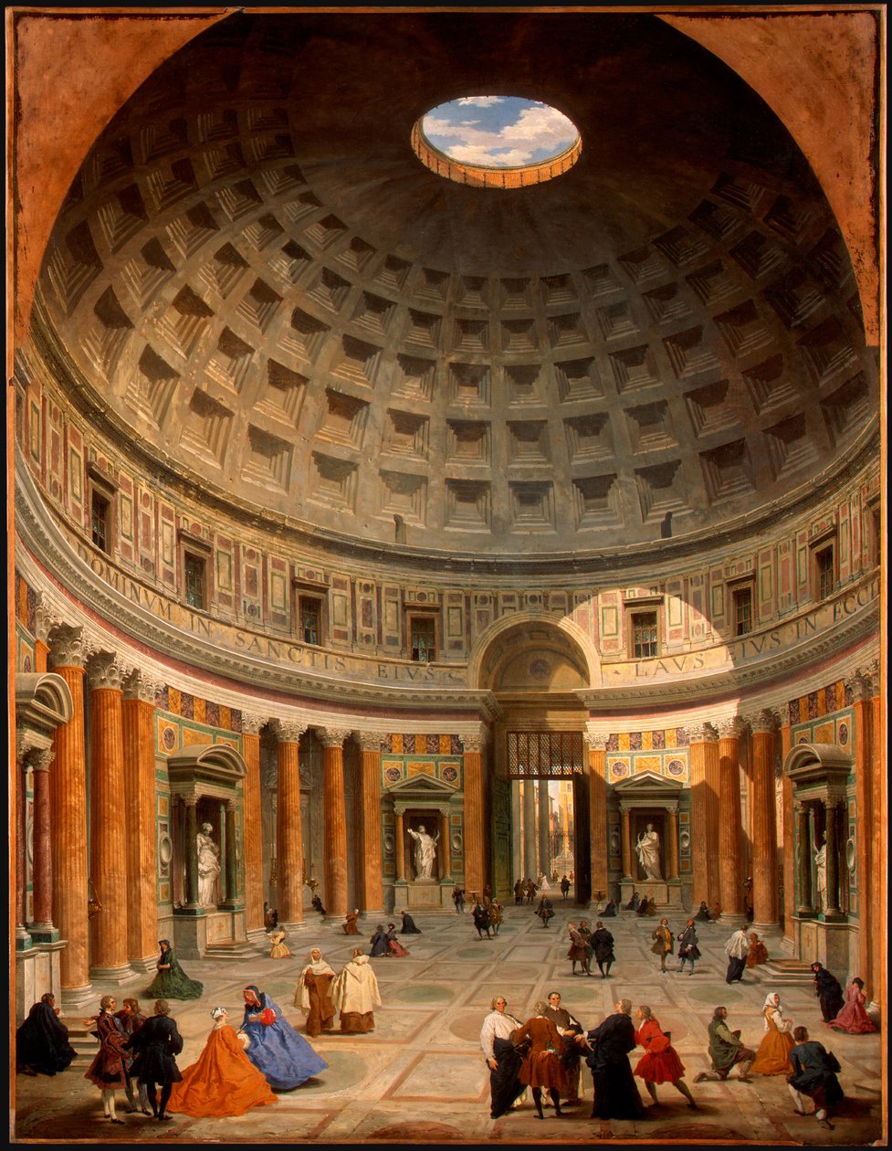 Interior do Panteão, Roma de Giovanni Paolo Pannini