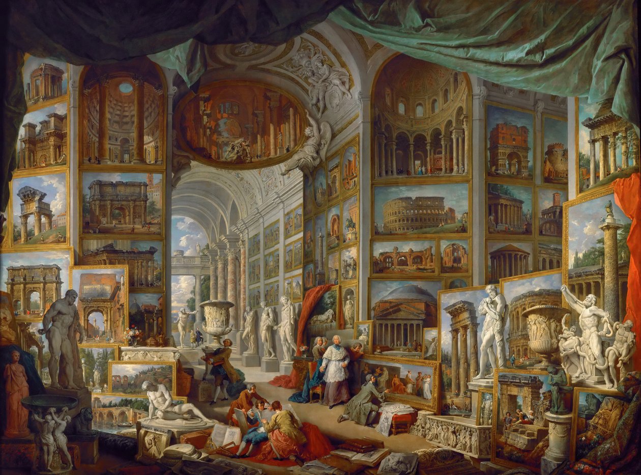Galeria de Fotos com Vistas da Roma Antiga Roma Antica de Giovanni Paolo Pannini